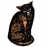 Line drawing of a cat