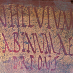 Detail from a painted Roman election notice at Pompeii