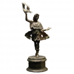 A statuette of a Lar, a Roman household god