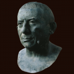 A bronze head of Caecilius